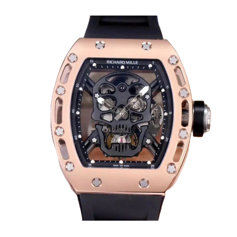 Richard Mille RM 52-01 Tourbillon "Skull" Dial Rose Gold Detailed