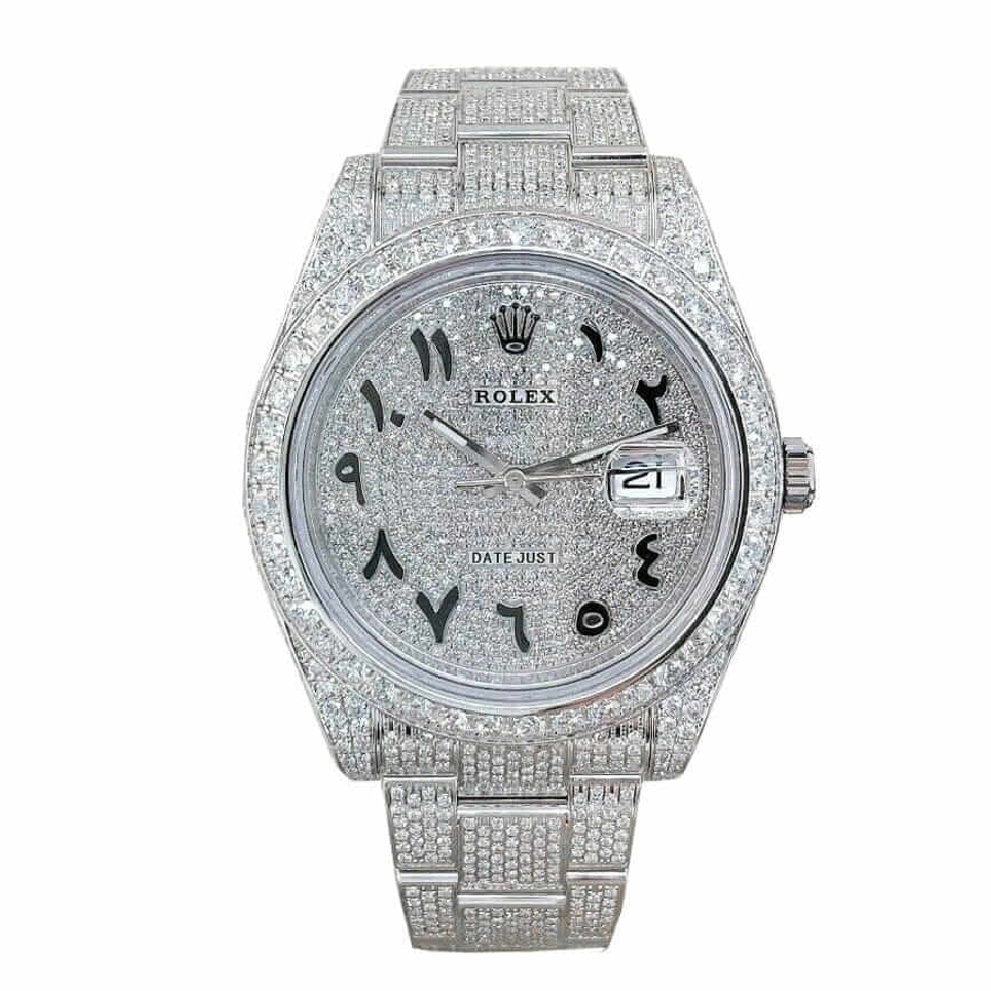 Rolex Datejust 126300 "Iced Out Arabic Dial"