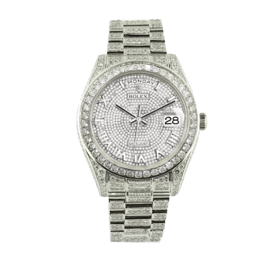Rolex Datejust 116300 "Iced Out Baguette"