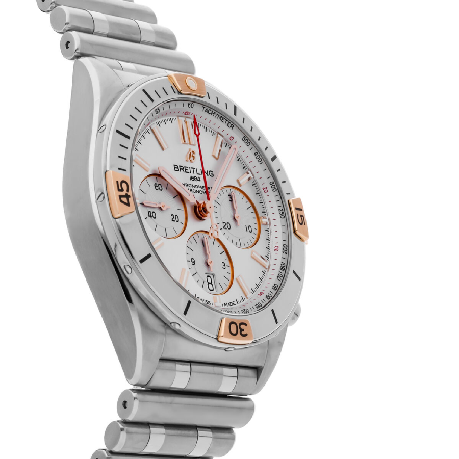 Breitling Chronomat B01 AB0134101G1A1 "White Dial Steel" 4