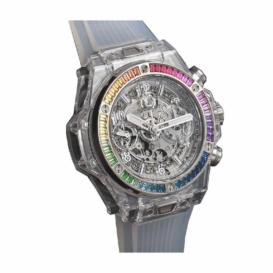 Hublot Big Bang Unico "Rainbow" Sapphire Case 411.JX.4803.RT.4099 True to Original 2