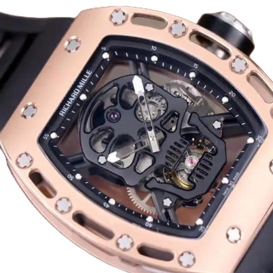 Richard Mille RM 52-01 Tourbillon "Skull" Dial Rose Gold Detailed 3
